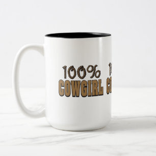 100% Cowgirl Two-Tone Coffee Mug