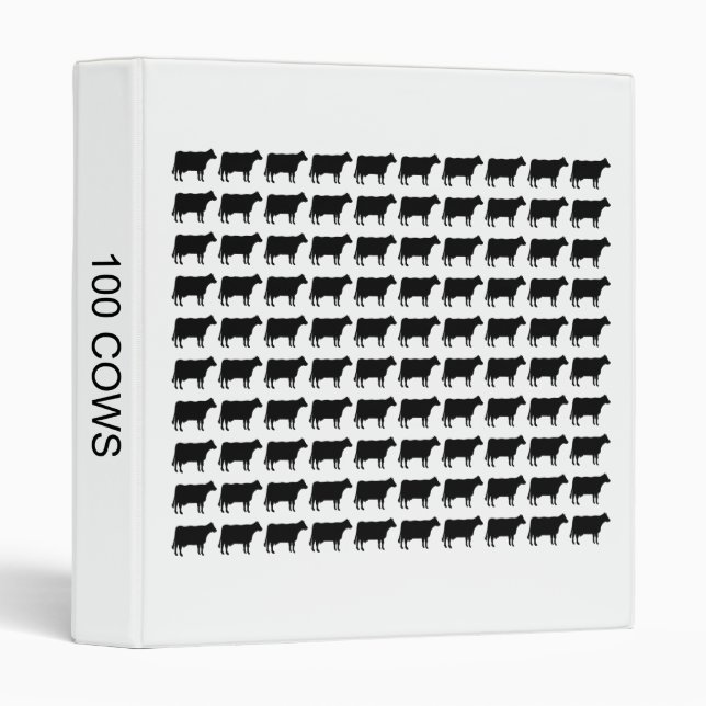 100 Cows 3 Ring Binder (Front/Spine)