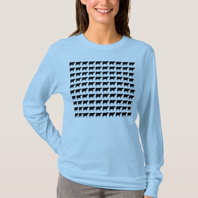 100 Cows - Black T-Shirt (Front)
