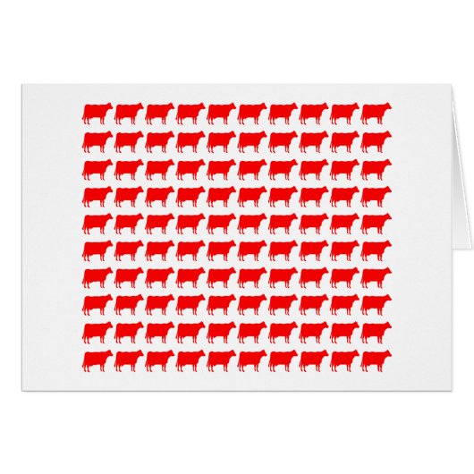 100 Cows - Red Cards (Front Horizontal)