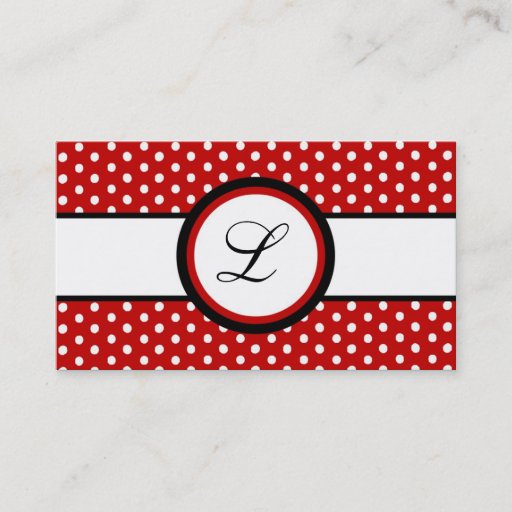 Customizable 100 Crimson Red Polkadot Pokadot Business Card