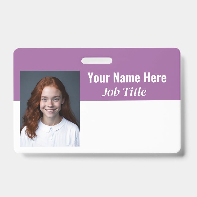 100% Customizable Employee Badge (Front)