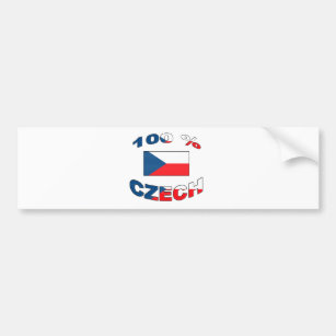 100% Czech Bumper Sticker