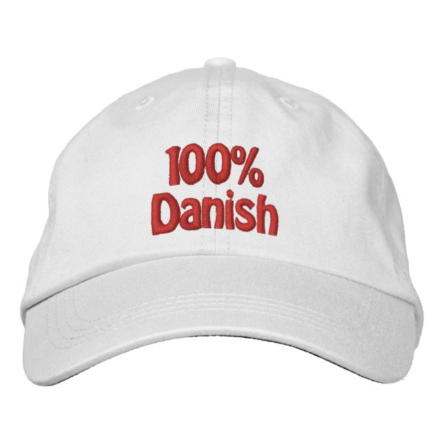 100% Danish Embroidered Baseball Cap (Front)