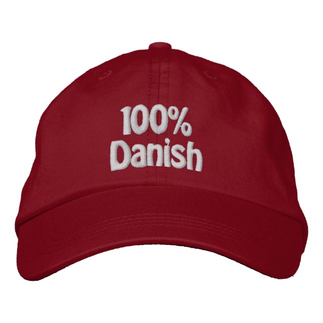100% Danish Embroidered Baseball Hat (Front)