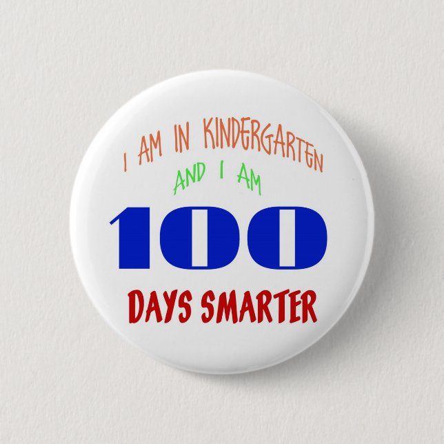 100 Day Button For Kindergarteners (Front)