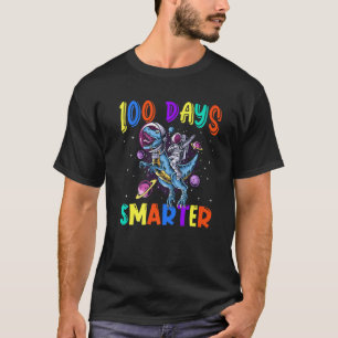 100 Day Of School 100 Days Smarter Space Dinosaurs T-Shirt