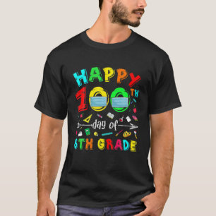 100 Day Of School 6Th Grade Face Mask Student Teac T-Shirt