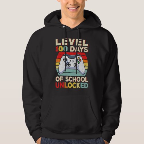 100 Day Of School Funny Gamer Video Games Boys 100 Hoodie