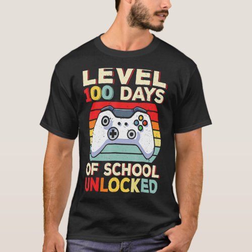 100 Day Of School Funny Gamer Video Games Boys 100 T_Shirt
