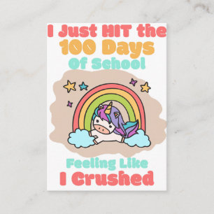 100 day School, I Just Hit and Crushed the 100 day Enclosure Card