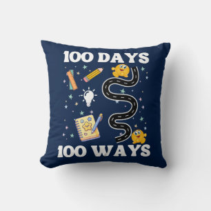 100 Days 100 Ways Throw Pillow