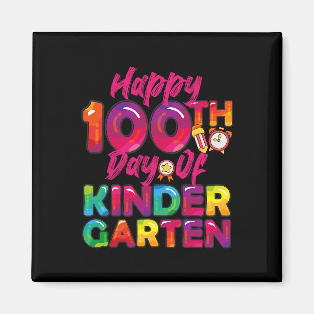 100 Days All Student Teacher Happy 100th Day Of Ki Magnet (Front)