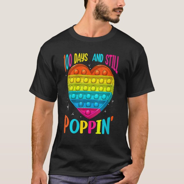 100 Days And Still Poppin 100th Day Of School Boys T-Shirt (Front)