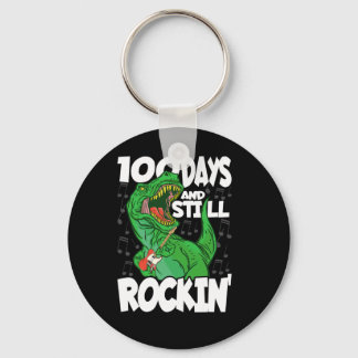 100 Days And Still Rockin - 100 Days Of School Din Keychain