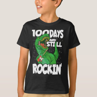 100 Days And Still Rockin - 100 Days Of School Din T-Shirt