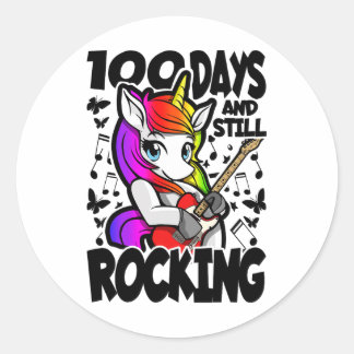 100 Days And Still Rocking - 100 Days Of School Un Classic Round Sticker