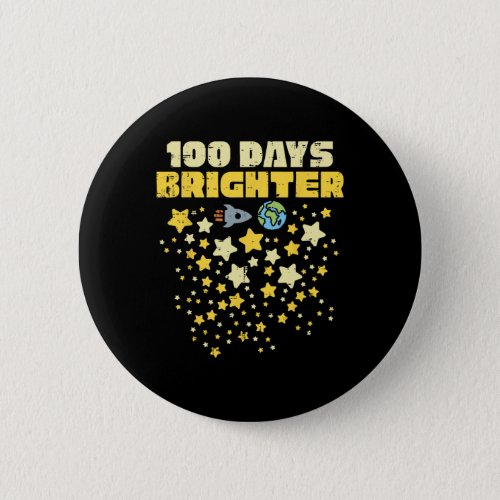 100 days brighter100th day of school stars rocket  button