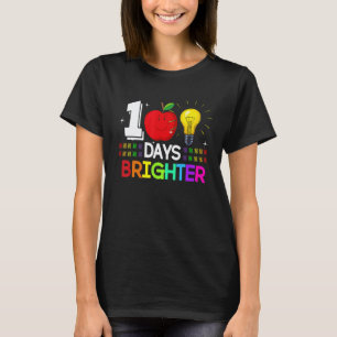 100 Days Brighter 100 Days Of School Teacher Kids T-Shirt