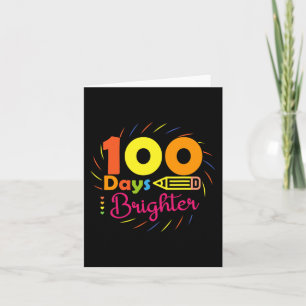 100 days brighter - 100 days of school teacher stu card
