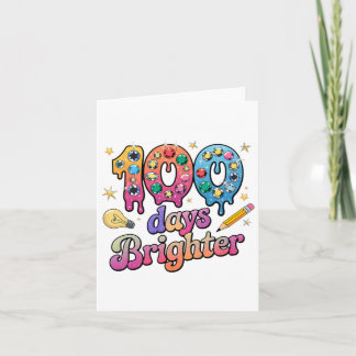 100 Days Brighter 100th Day Of School Funny Jewels Card