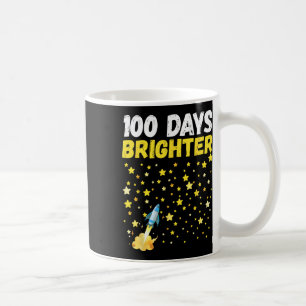 100 Days Brighter 100th Day Of School Stars Rocket Coffee Mug