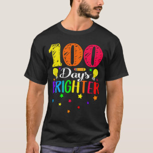 100 Days Brighter 100th Day Of School Stars T-Shirt