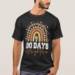 100 Days Brighter Happy 100th Day Of School Rainbo T-Shirt