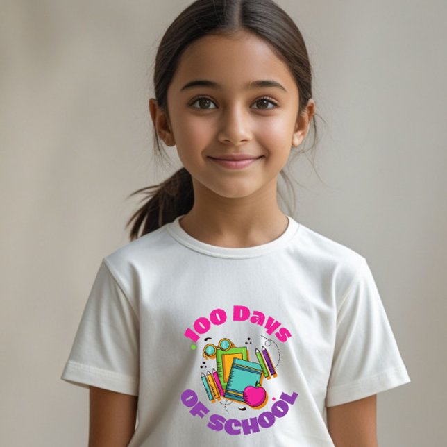 100 Days Brighter: Kids' 100 Days of School T-Shirt (Creator Uploaded)