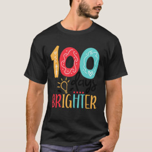 100 Days Brighter Rainbow for Teacher Happy 100th T-Shirt