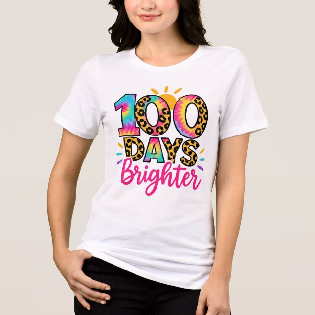 100 Days Brighter School Tri-Blend Shirt (Front)