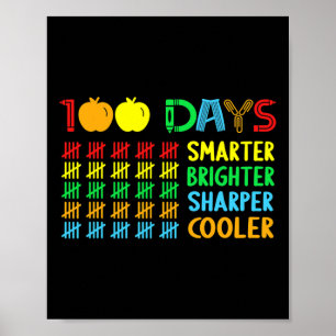 100 days brighter smarter sharper 100 days of scho poster