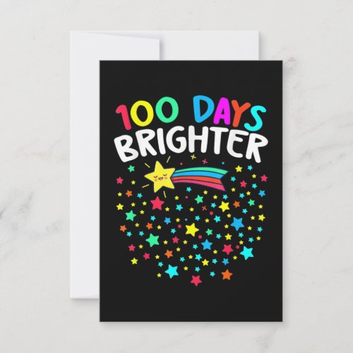 100 Days Brighter Stars Card