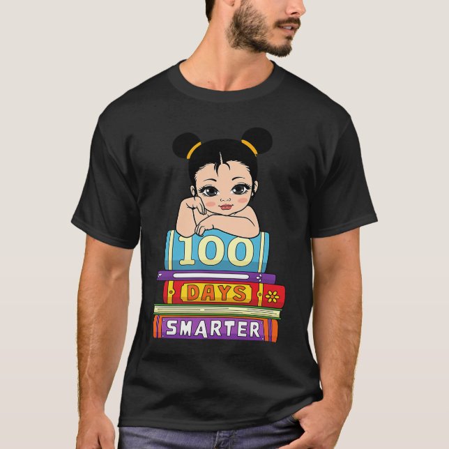 100 Days Flew By 100th Day Of School Girl Daughter T-Shirt (Front)