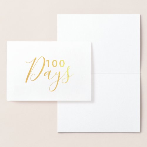 100 Days Foil Card