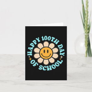 100 Days Happy 100th Day Of School Teacher Kids Re Card