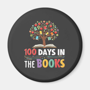 100 Days in the Books Days Of School Book Teacher Magnet