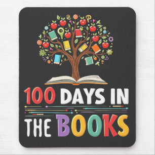 100 Days in the Books Days Of School Book Teacher Mouse Pad