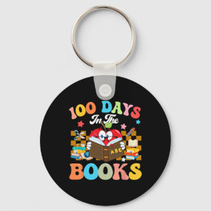 100 Days In The Books Reading Teacher 100 Days Of Keychain
