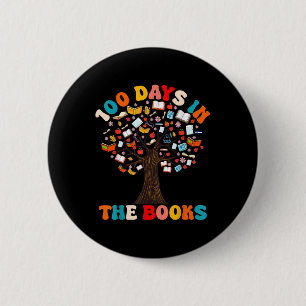 100 Days In The Books Reading Teacher 100th Day Button