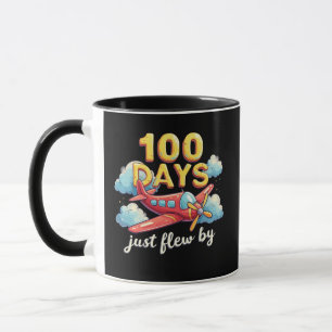 100 Days Just Flew By Airplane 100 days Of School Mug