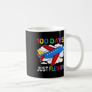 100 Days Just Flew By Airplane 100th Day Of Coffee Mug