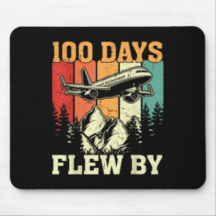 100 Days Just Flew By Airplane 100th Day Of Mouse Pad