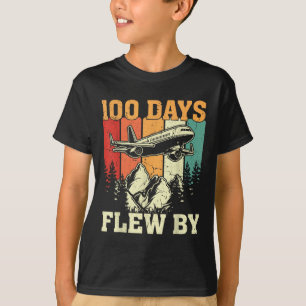 100 Days Just Flew By Airplane 100th Day Of T-Shirt