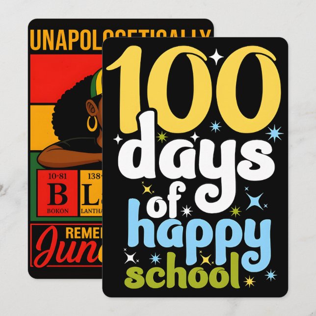 100 Days Learning Black History 2026  Holiday Card (Front/Back)