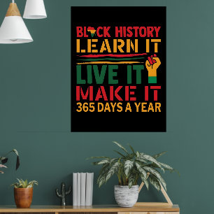 100 Days Learning Black History 2026 Poster 