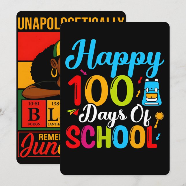 100 Days Learning Black History 2026 Poster  Holiday Card (Front/Back)