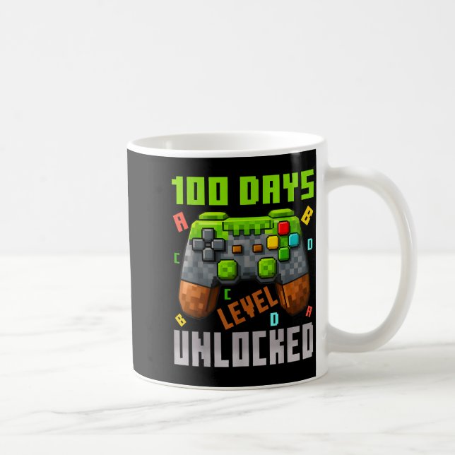 100 Days Level Unlocked Gaming 100 Days Of School  Coffee Mug (Right)