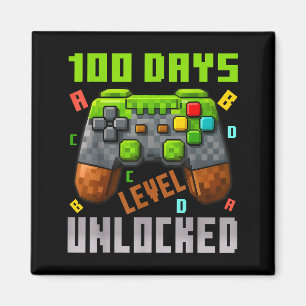 100 Days Level Unlocked Gaming 100 Days Of School Magnet