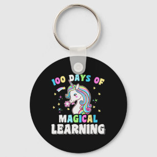 100 Days Magical Unicorn Kids Costume 100th Day Of Keychain